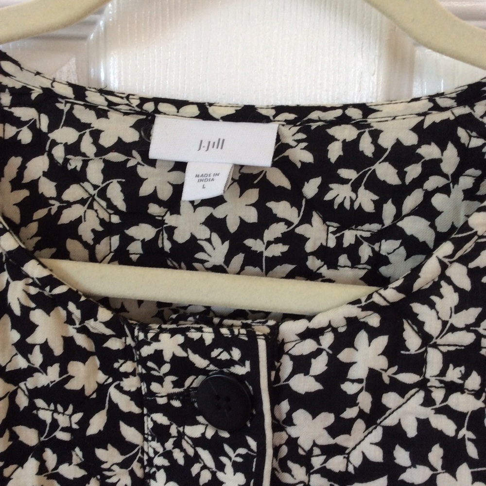 J.Jill Quilted Floral Jacket size L - Picture 6 of 8